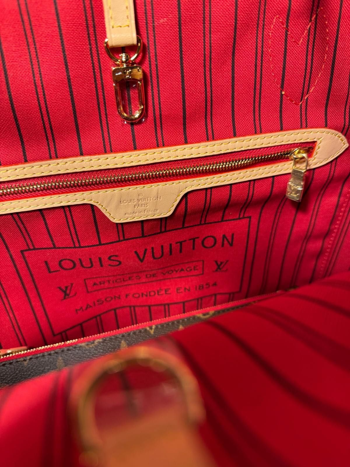 Torebka Louis Vuitton Neverfull MM klasyczny monogram skóra + płótno