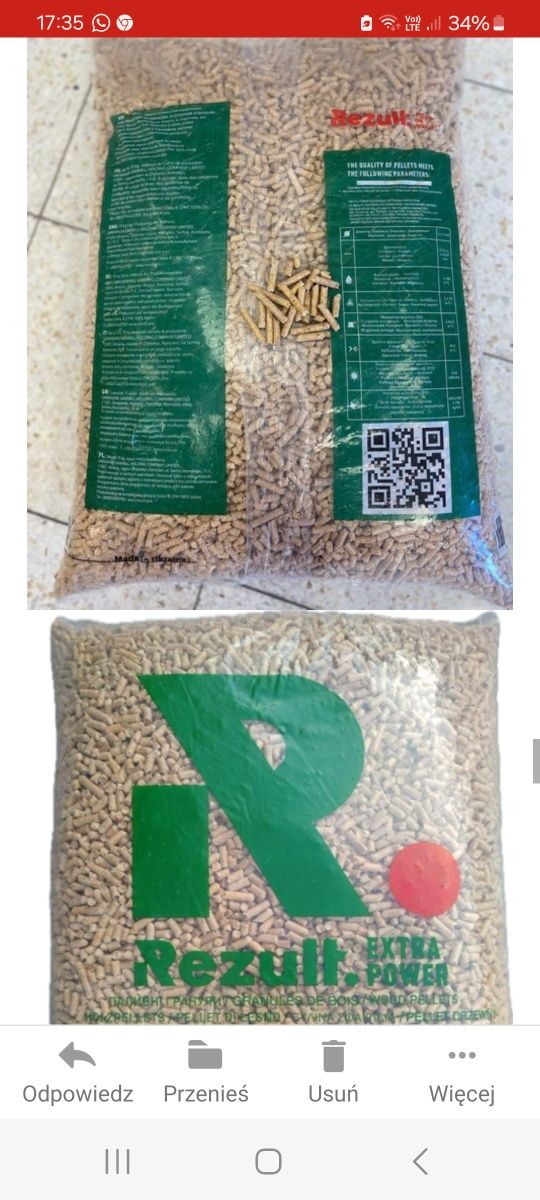 Pellet Rezult A1 En plus 1050kg