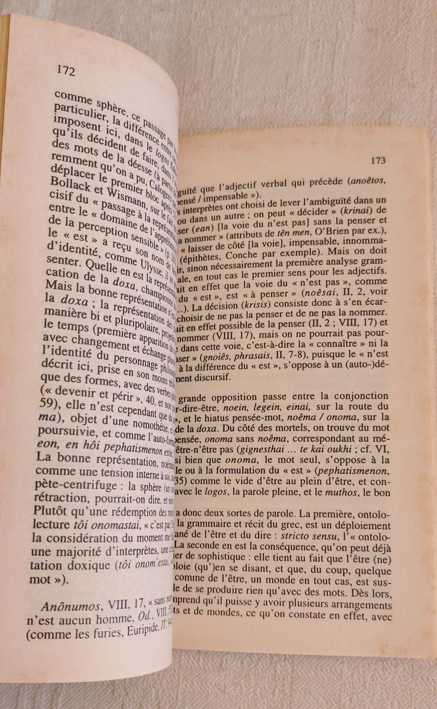 Livros em francês - Parmênides e L. A. de Bougainville