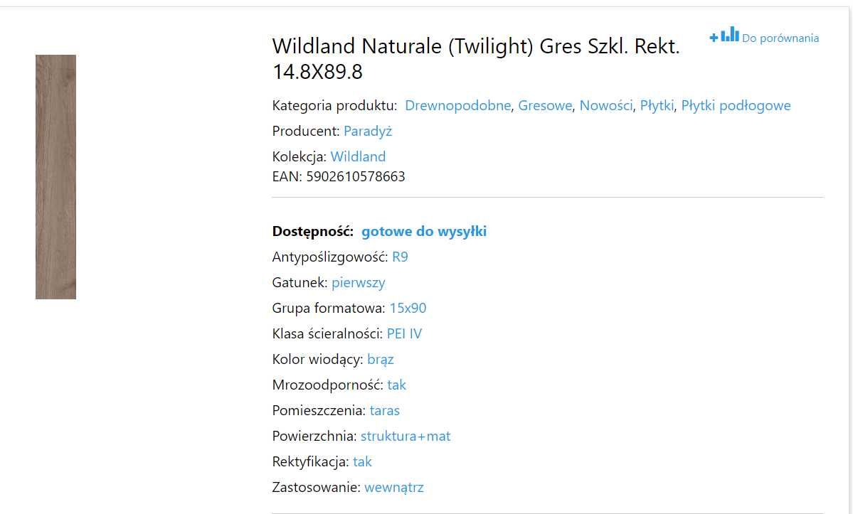 Płytki Wildland Naturale (Twilight) Gres Szkl. Rekt. 14.8X89.8