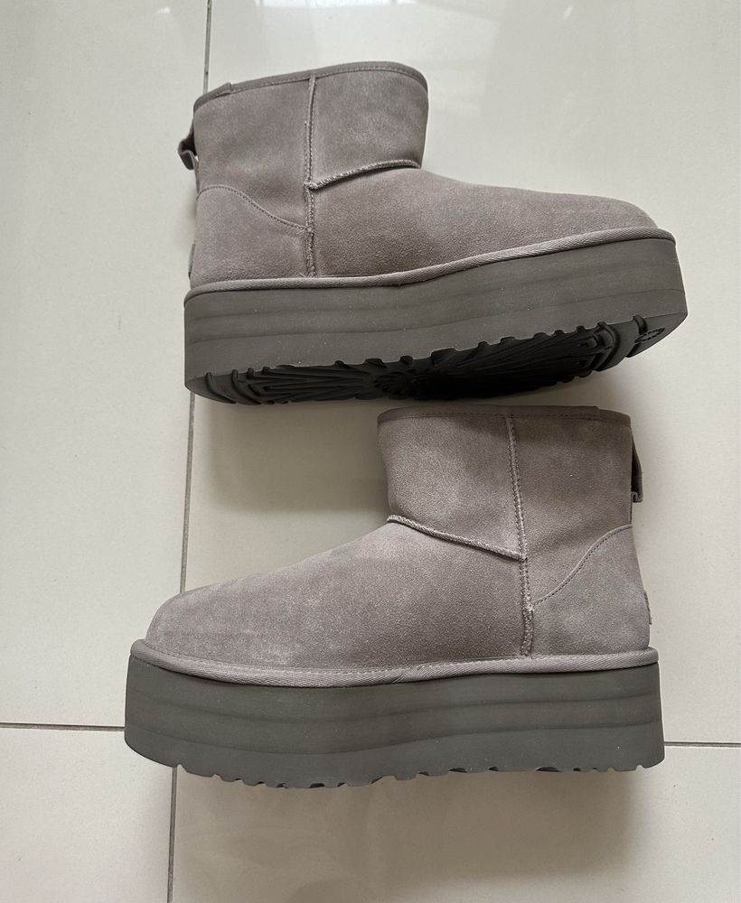 Botki UGG Classic Mini Platform nowe z metką rozmiar 42 szare beżowe