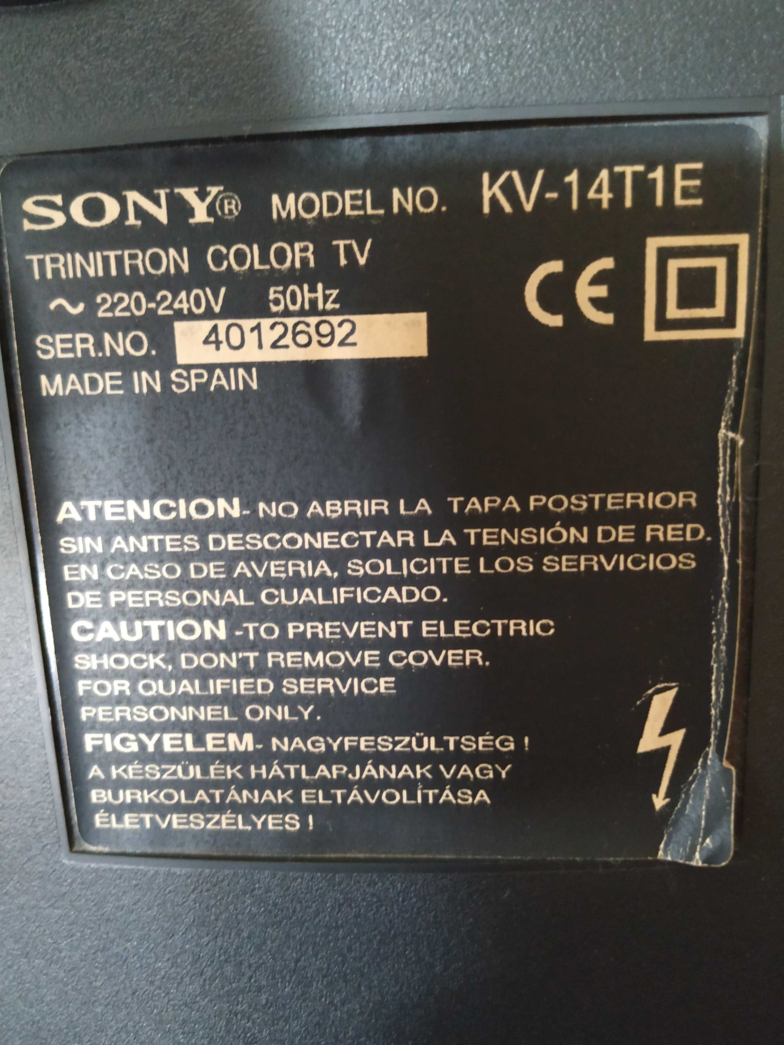 TV - Sony de 14" - Modelo(KV-14T1E), com comando.