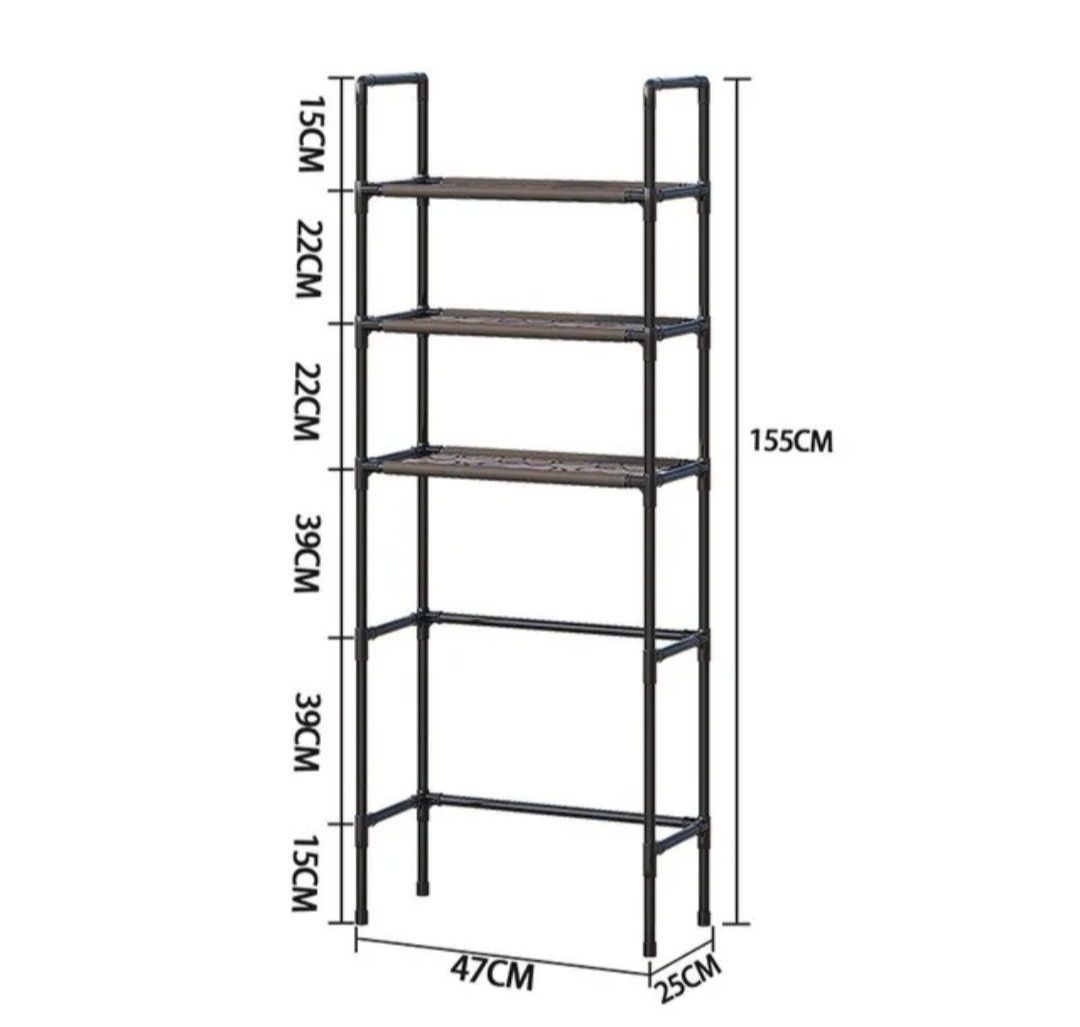 Стеллаж над унитазом 3 полки без сверления