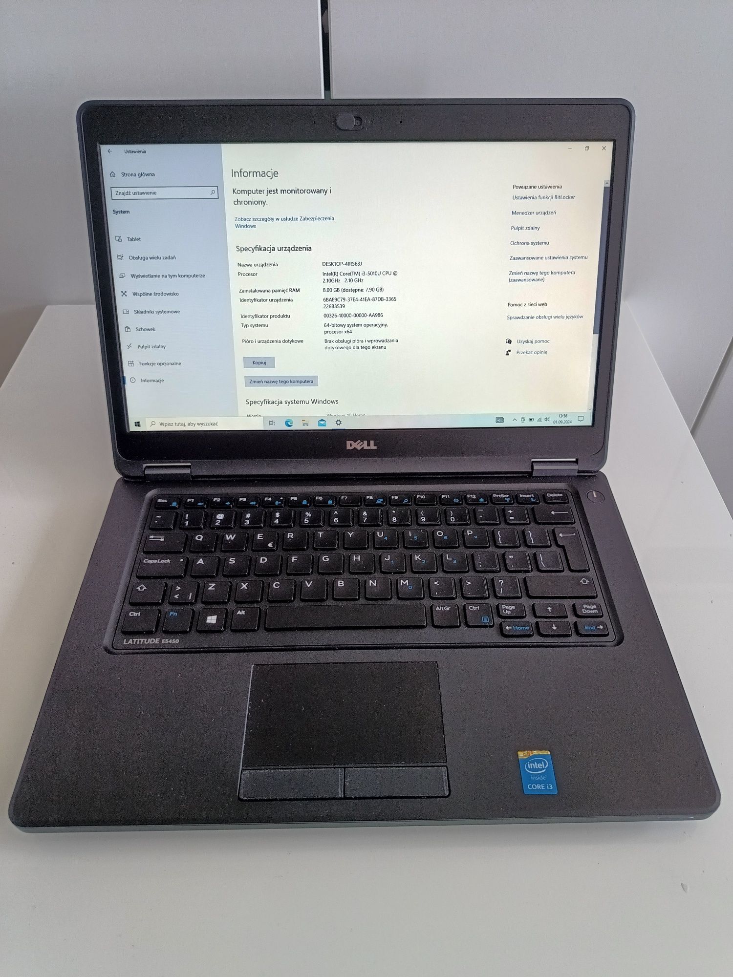 Laptop Dell 14 cali i3 180 GB 8 GB Windows 10 Office Poznań Winogrady