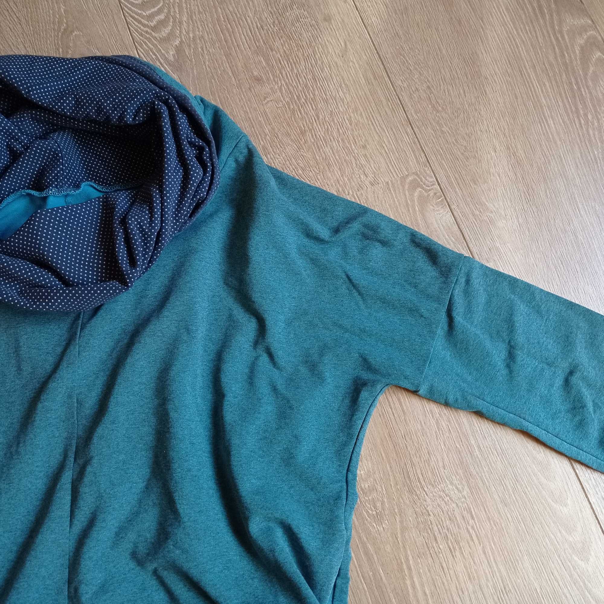 Nubee krótka zielona morska bluza melanż rozm S/M