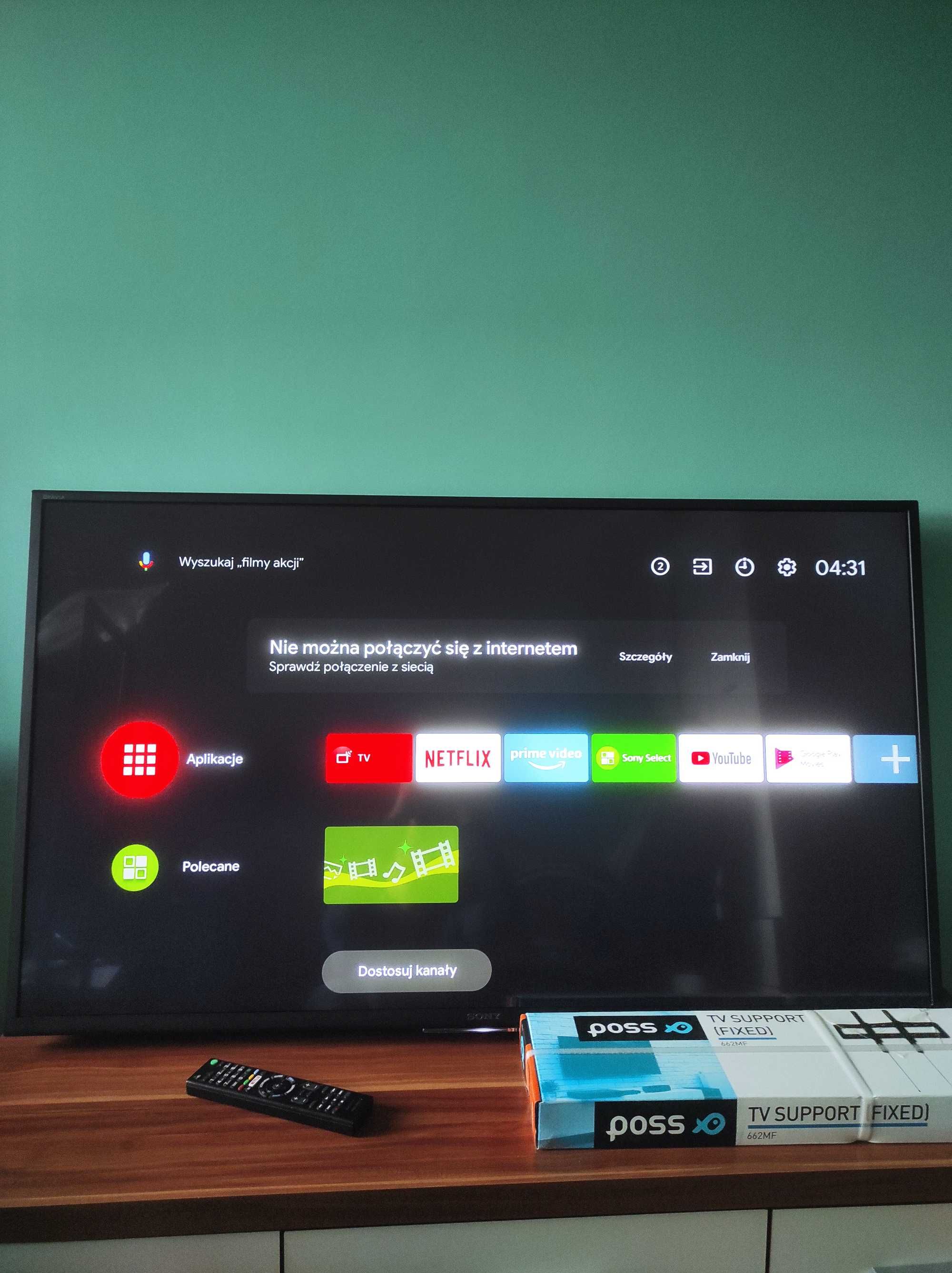 Telewizor SONY 50 cali  DVB-T2 Smart TV Netflix Wifi YouTube