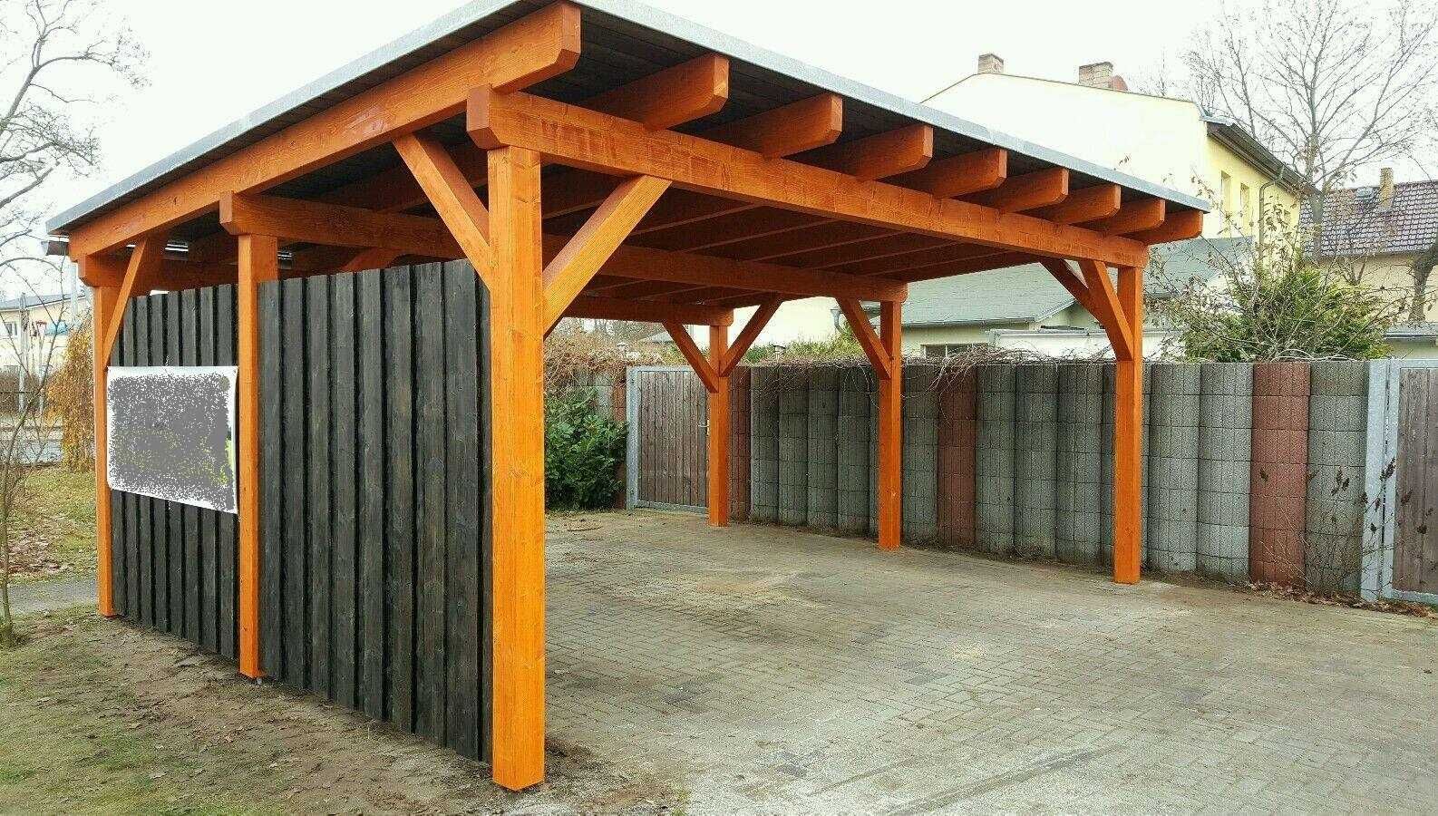 Wiata garażowa 1 spadowa 600x600