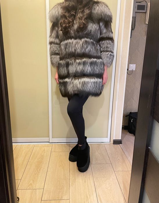 Шуба/ жилетка трансформер чорнобурка нова