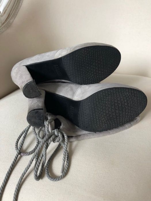 Kozaki Stuart Weitzman szare r.36 RAZ UBRANE!