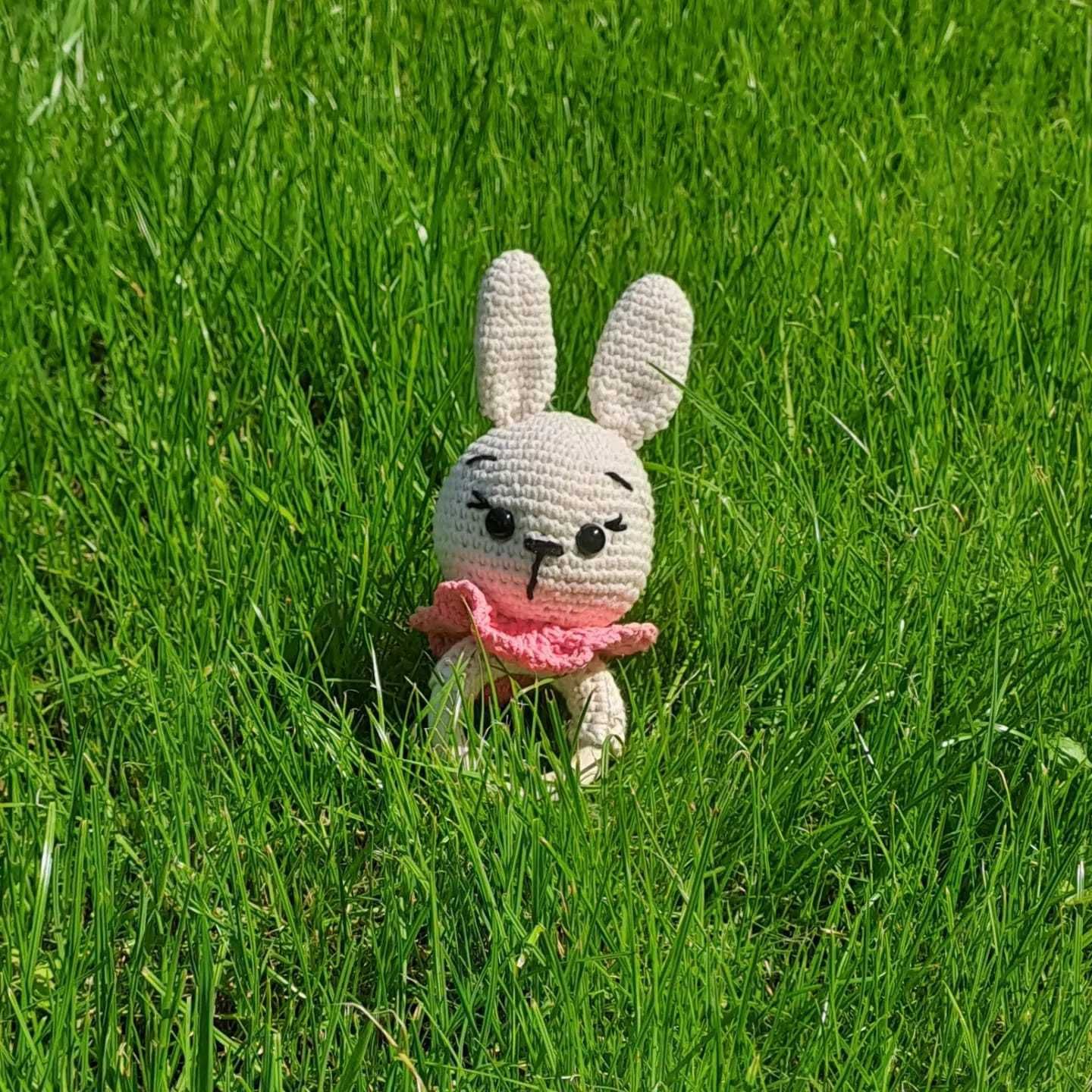 Zestaw powitalny króliczek królik pluszak szydełko rękodzieło handmade