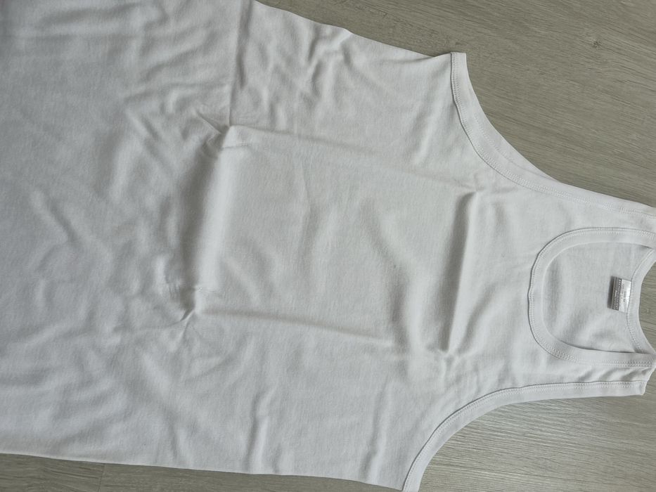 Podkoszulka męska biała bawełniana top M Henderson Basic gładka