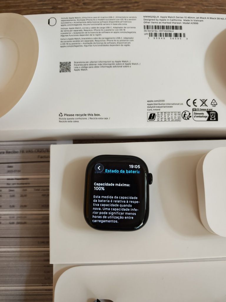 Apple Watch Serie 10 46MM GPS Jet Black Seminovo  C/Garantia