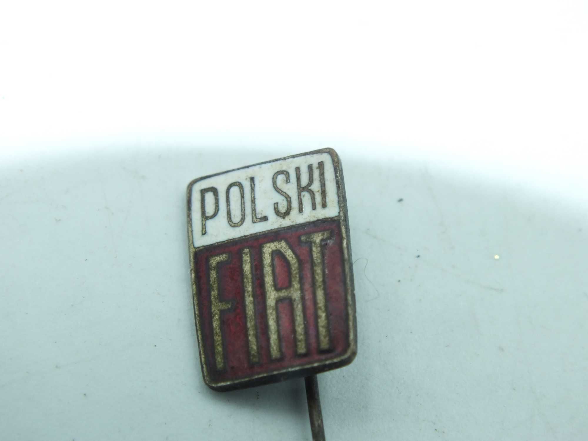 Znaczek wpinka porcelanka POLSKI FIAT metal