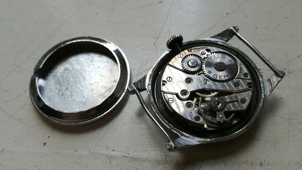 Stary męski zegarek militarny Titus Genf - lata 40te