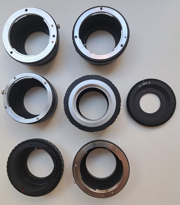 Adaptadores m4/3 mft e tampas