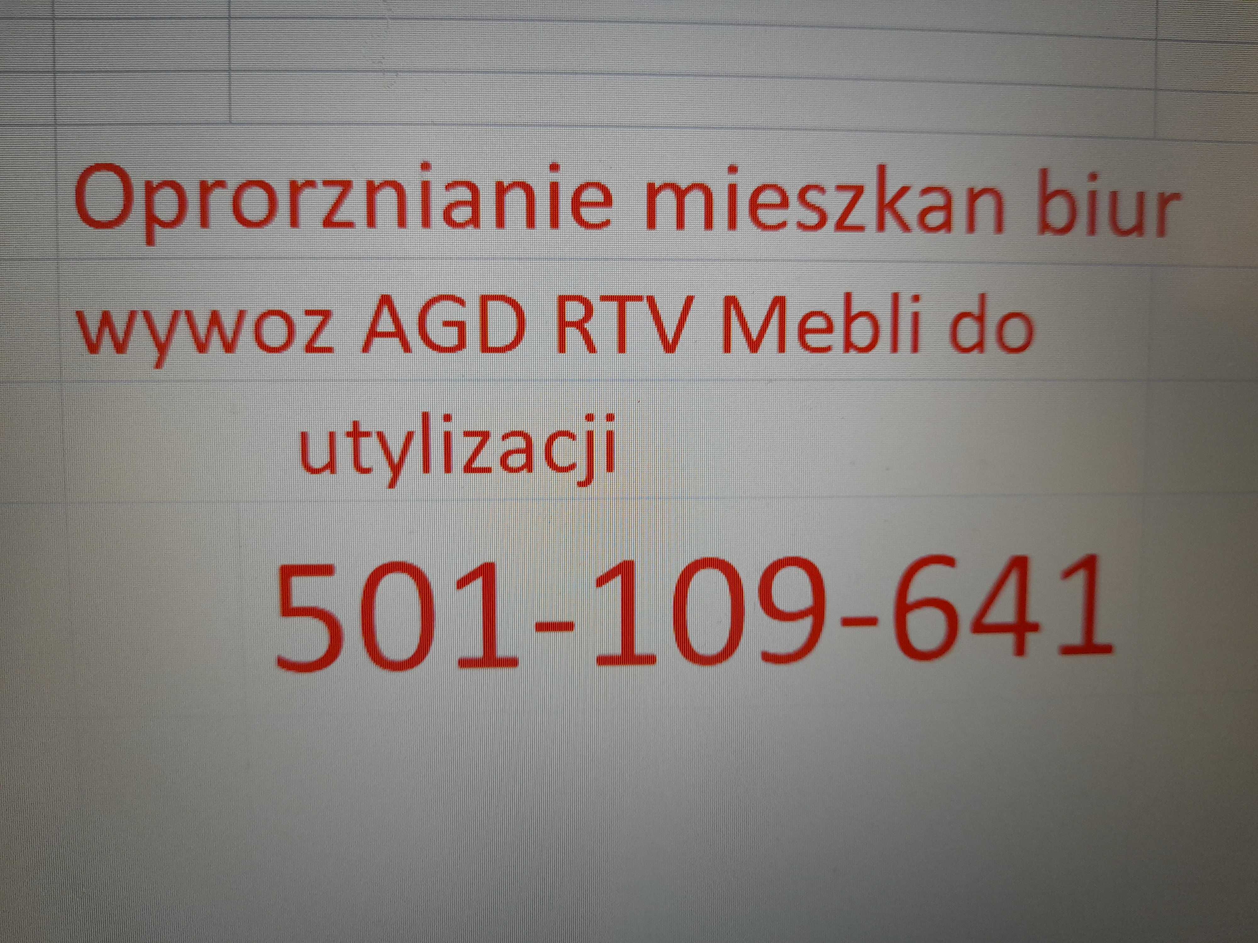 Oproznianie mieszkan biur Wywoz AGD RTV Mebli do utylizacji  TYCHY