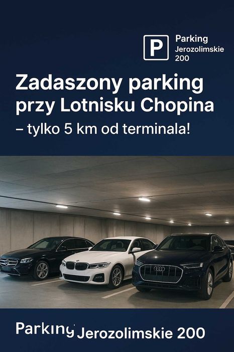 Parking Lotniskowy Lotnisko Chopina Warszawa zadaszony transfer