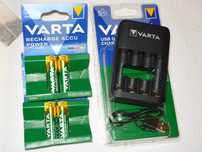 do akumulatorków ładowarka nimh Varta AAA AA 4x akumulatorki 2100mAh