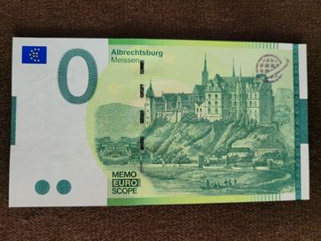 Banknot Memo Euro Albrechtsburg, Niemcy 0 euro