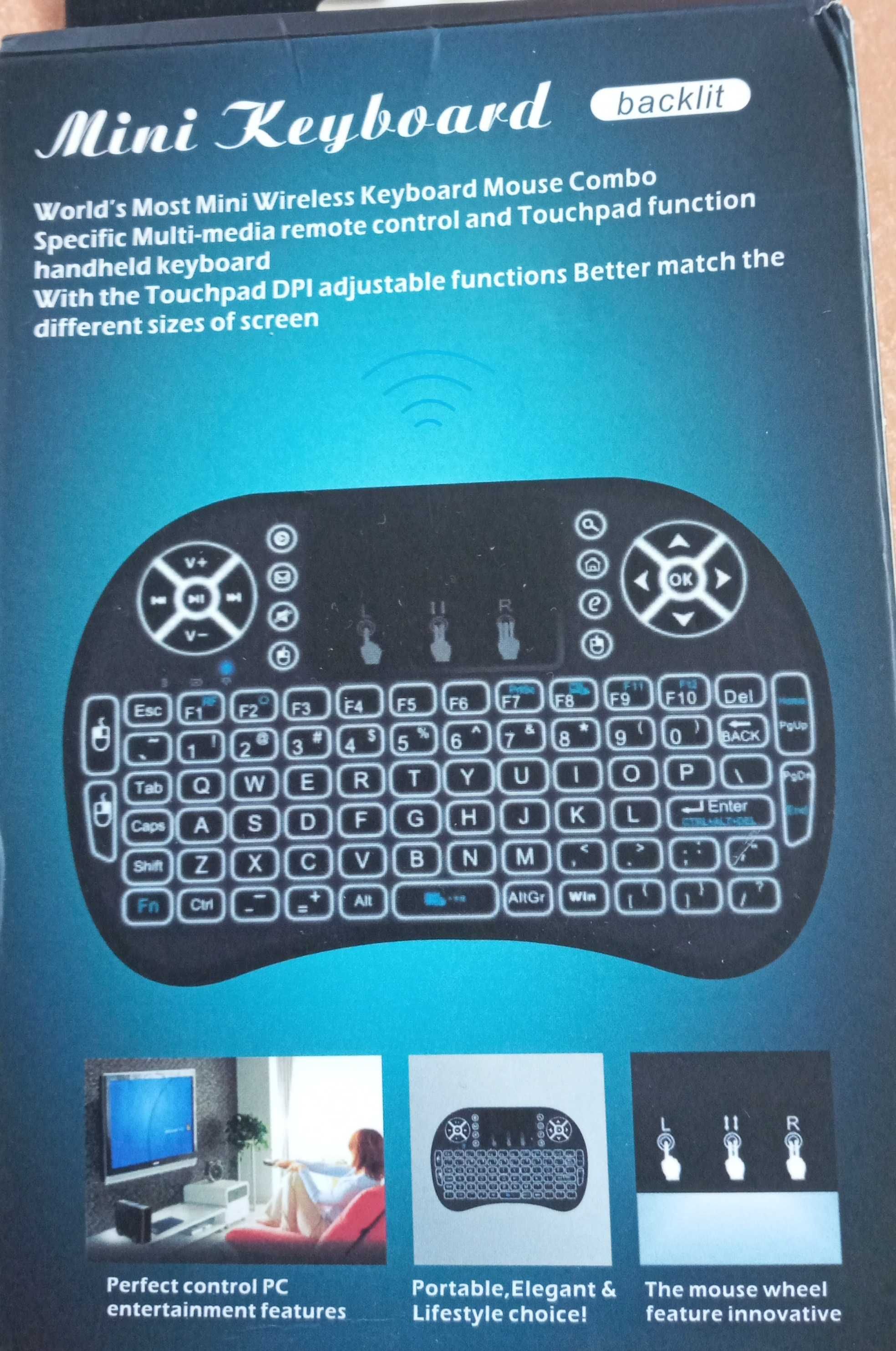 Бездротова клавіатура з тачпадом  Mini Keyboard