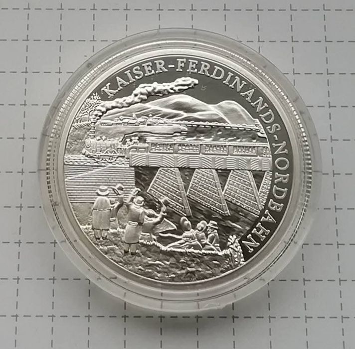 Австрія 20 Євро 2007р. Залізниця Фердинанда. СРІБЛО. ПРУФ.