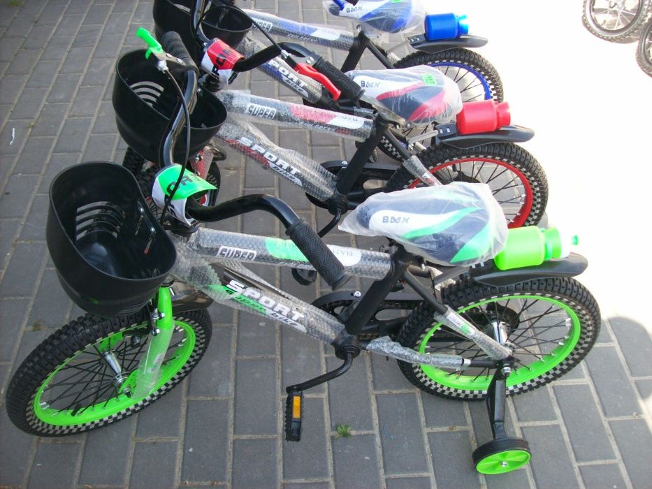 Rowerek 16 cali niebiesko czarny czerwony zielony bmx sport super