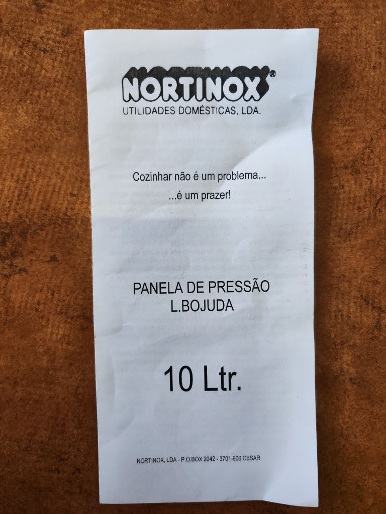 Panela de pressão de 10 litros da Nortinox