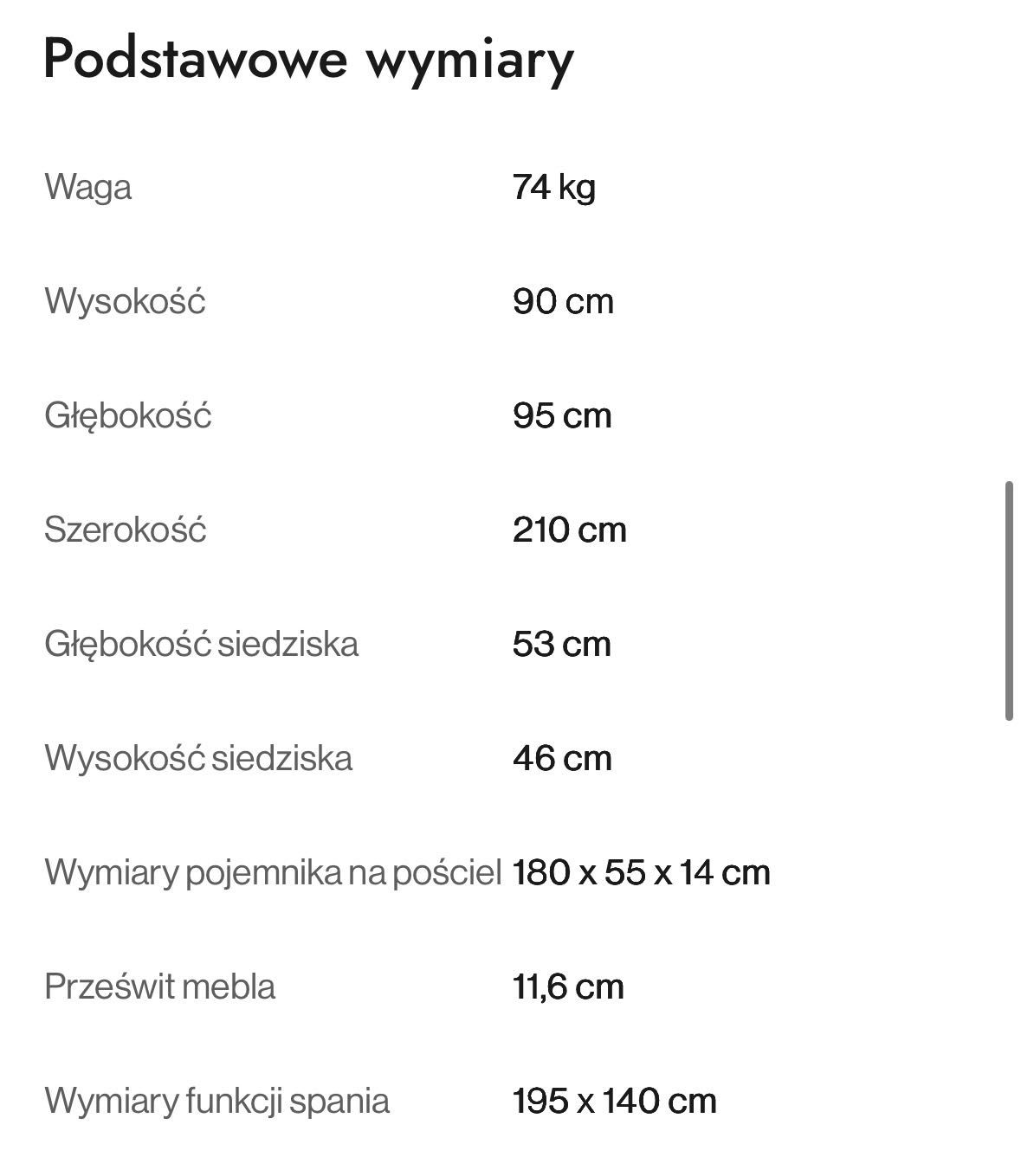 Sofa 3 os. z funkcją spania