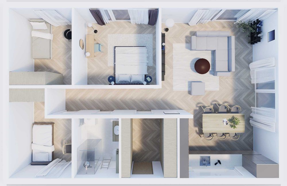 Nowoczesny dom modułowy 94 m² – 4 pokoje – szybka realizacja!