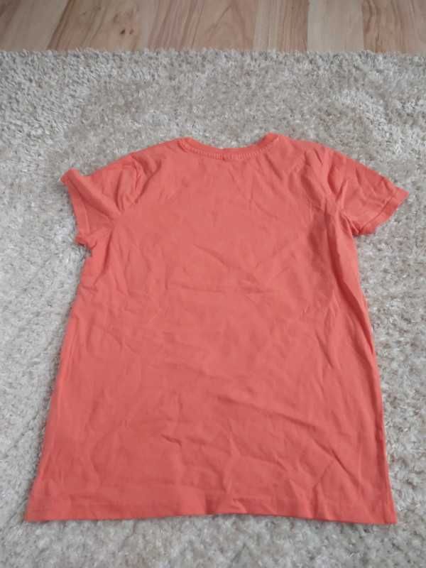 Koralowy T-shirt Surf Time 134 140 cm chłopięce