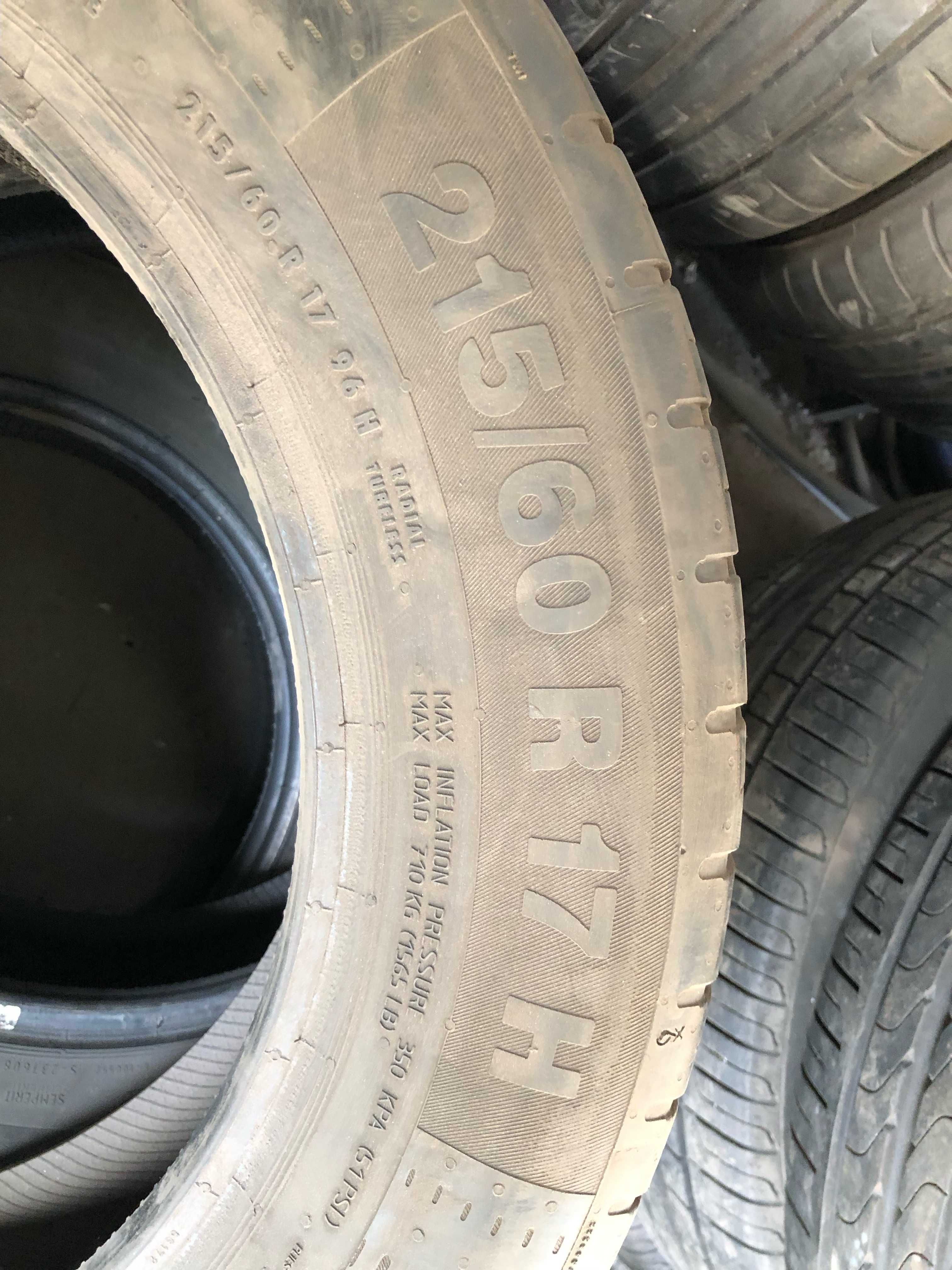 215/60R17 Dwie używane opony letnie Continetal