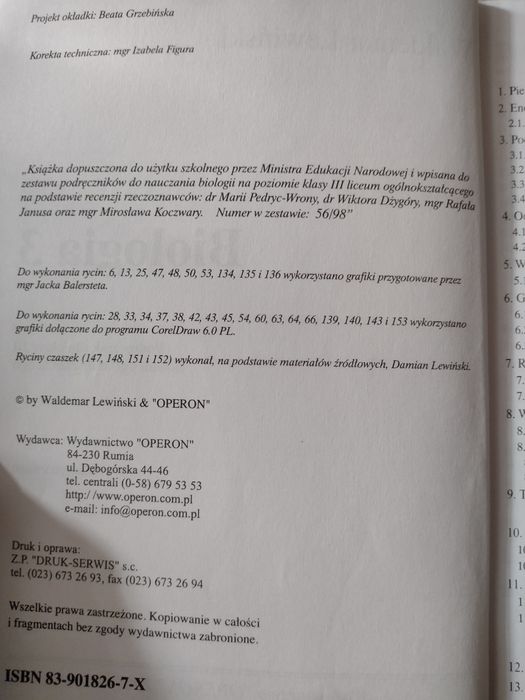 Biologia 3. W. Lewiński. Operon