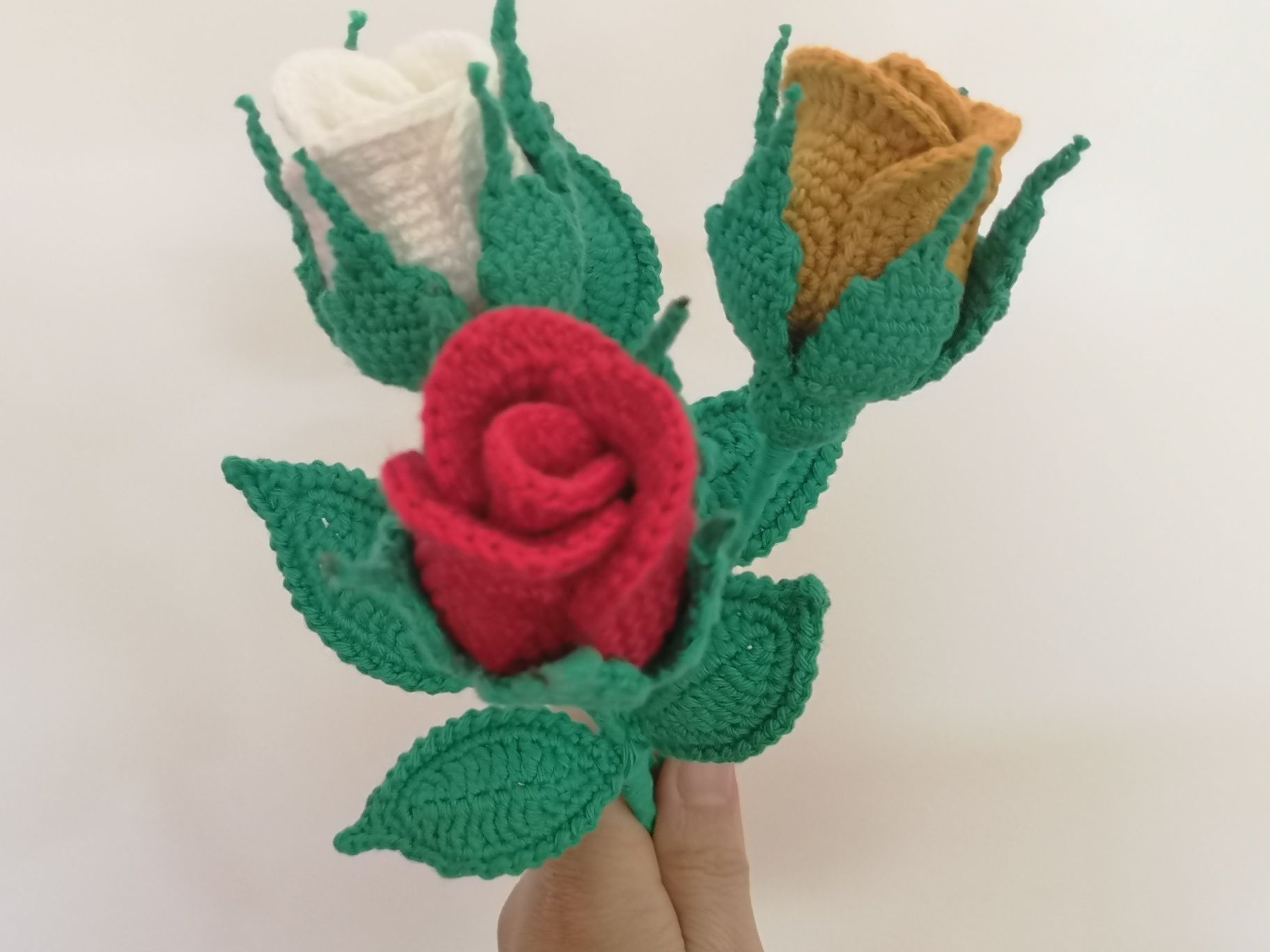 Rosas em crochet