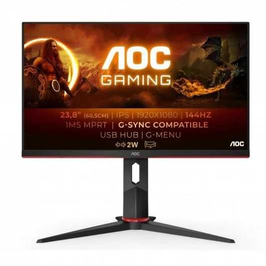 Monitor Gaming AOC 24G2U/BK 24'' - 1 ms - 144 Hz IPS FreeSync + G-Sync