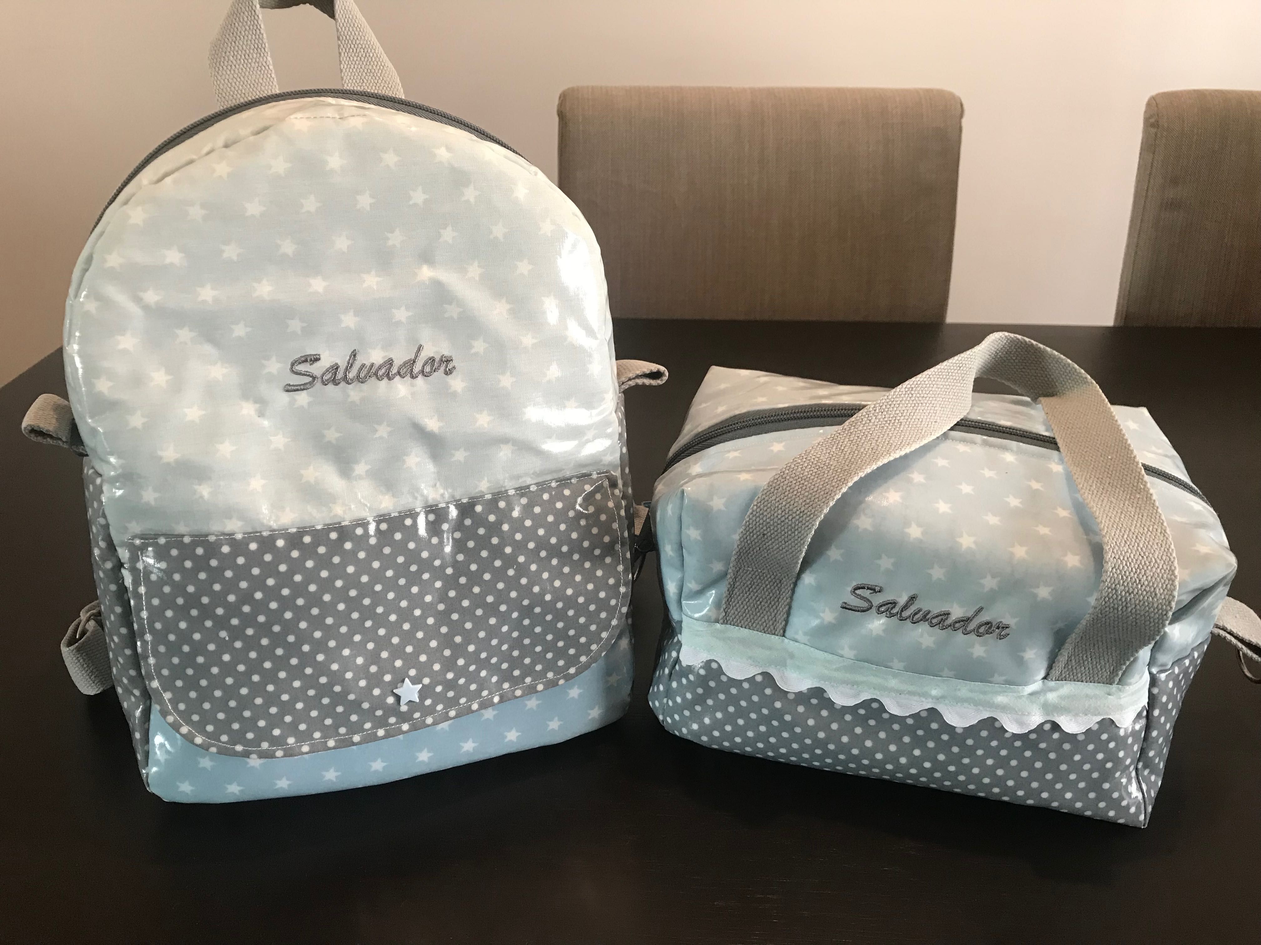 Conjunto mochila e lancheira