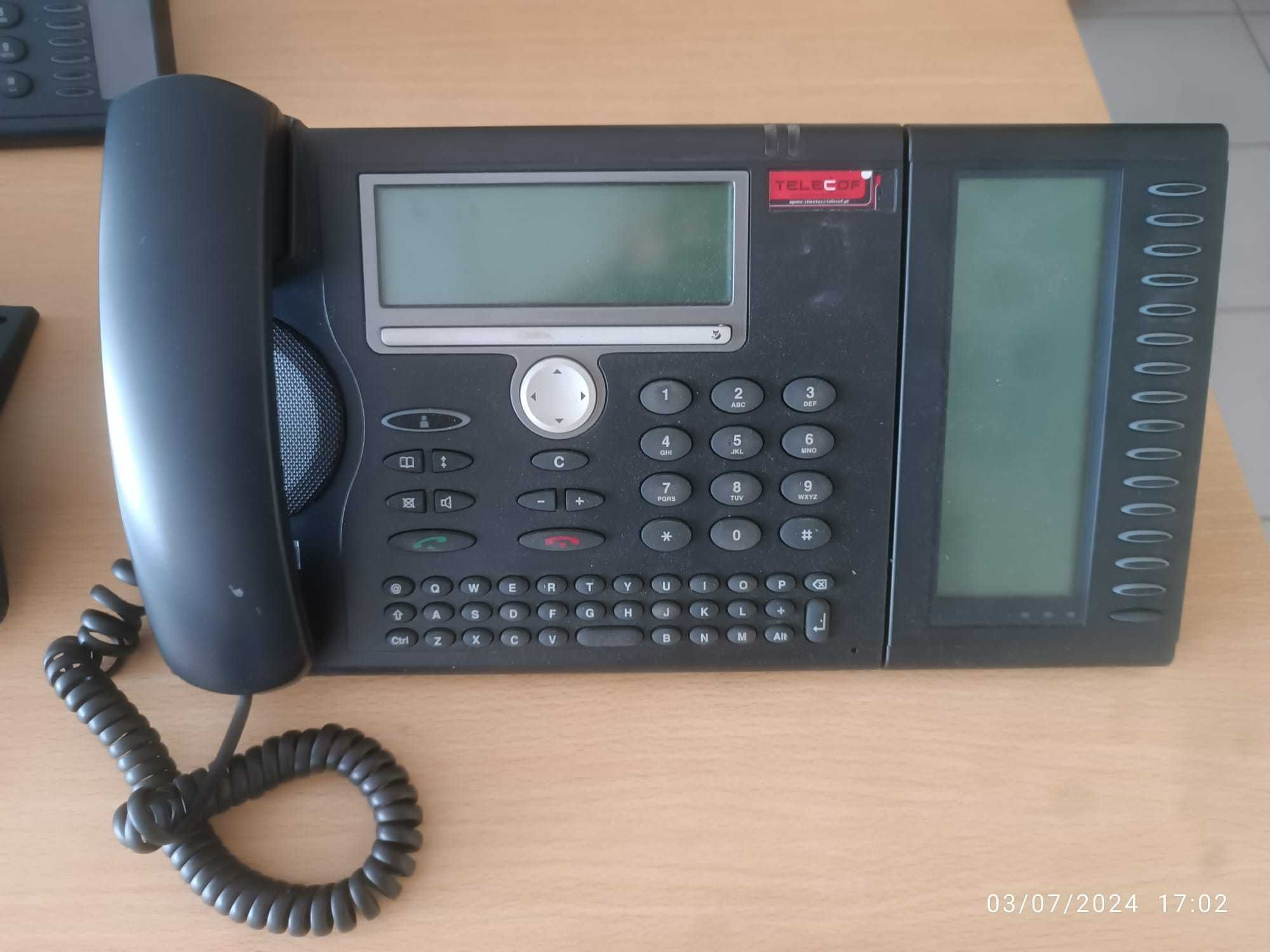 Central Telefónica e telefones digitais Mitel (Bom Estado)