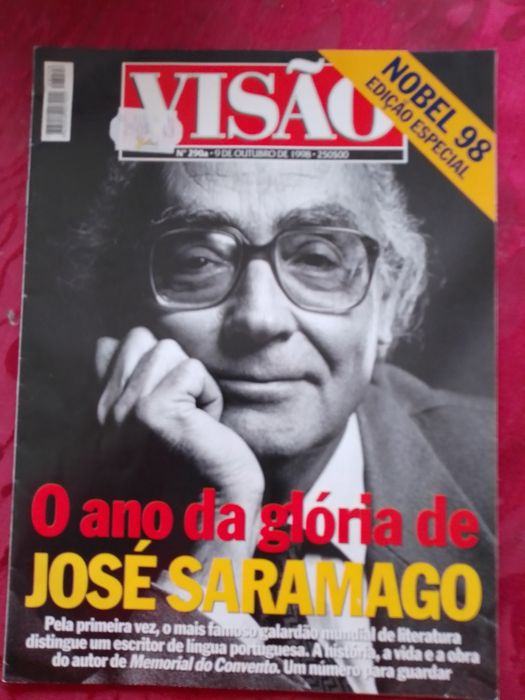 Saramago Revista Visao-N290A-Nobel98-especial40E-Peça antiga5E Desde2E