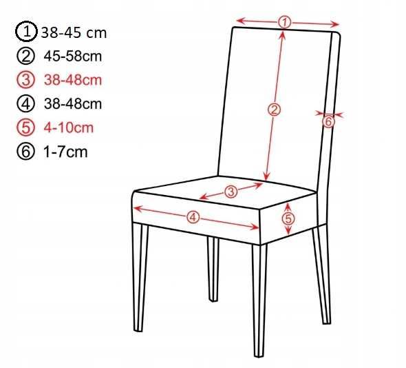Pokrowce na krzesła czerwone welur 4 szt komplet