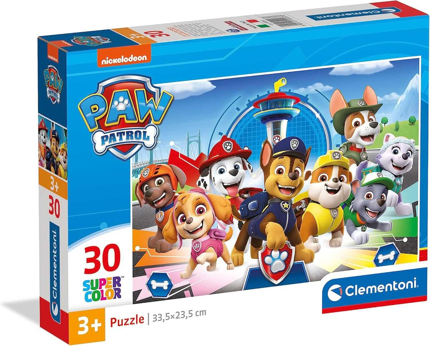 Puzzle Clementoni Patrulha Pata SuperColor 33,5x23,5cm 30 peças