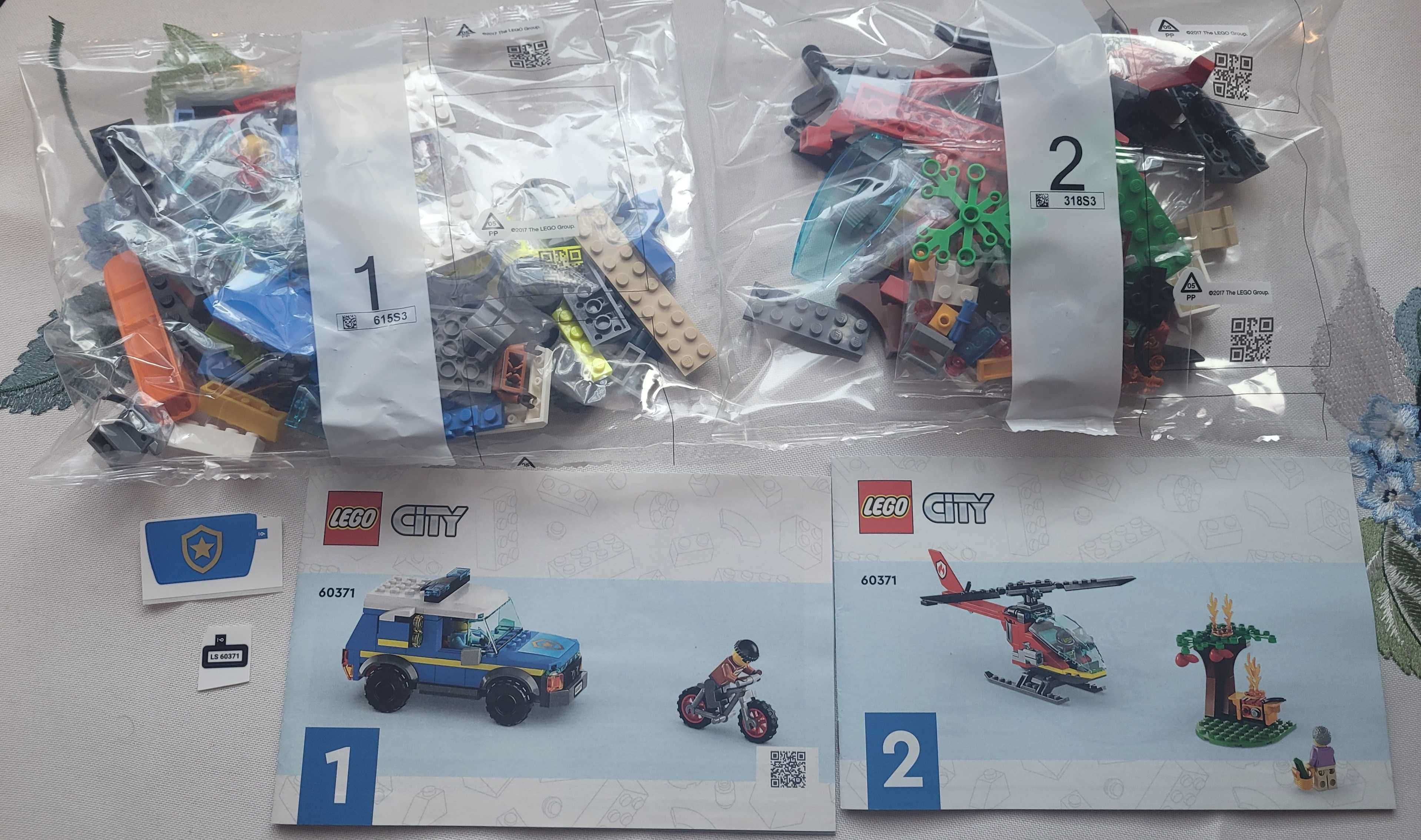 Klocki Lego City 60371 Auto + Helikopter + Motor