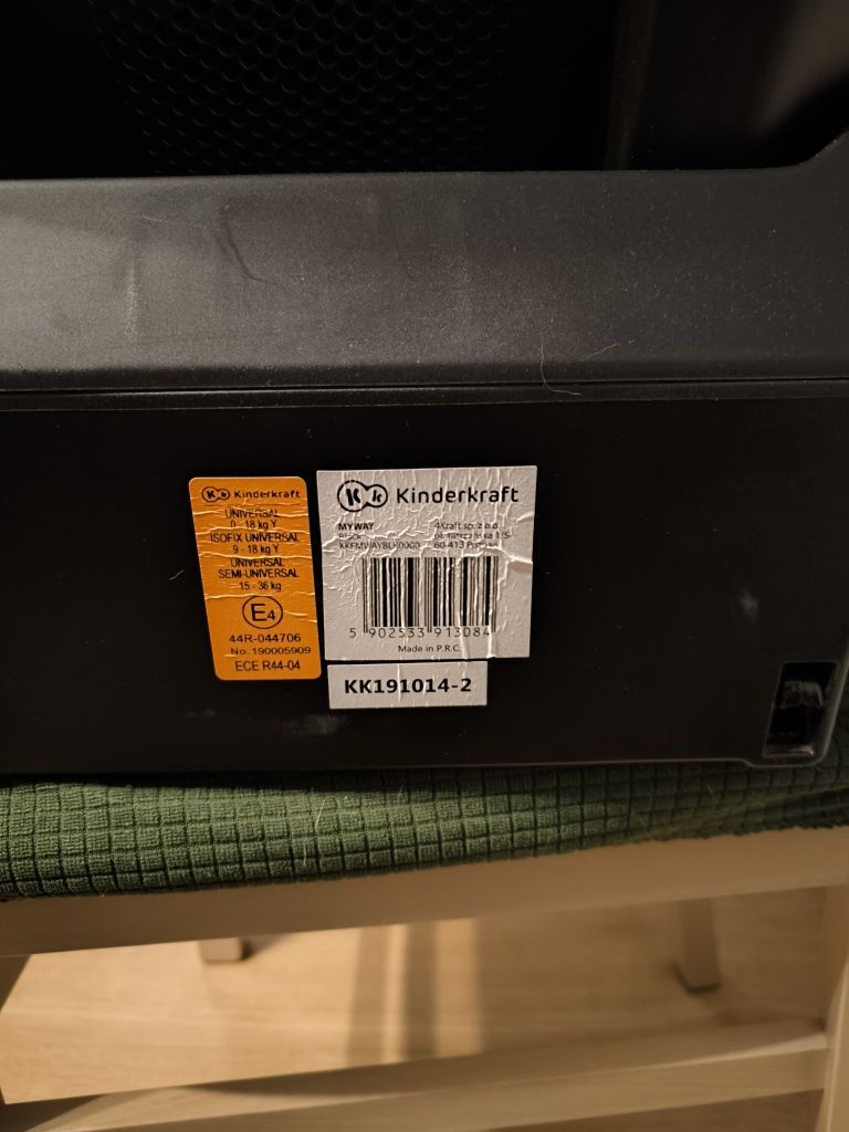 Fotelik samochodowy Kinderkraft MYWAY 0-36kg