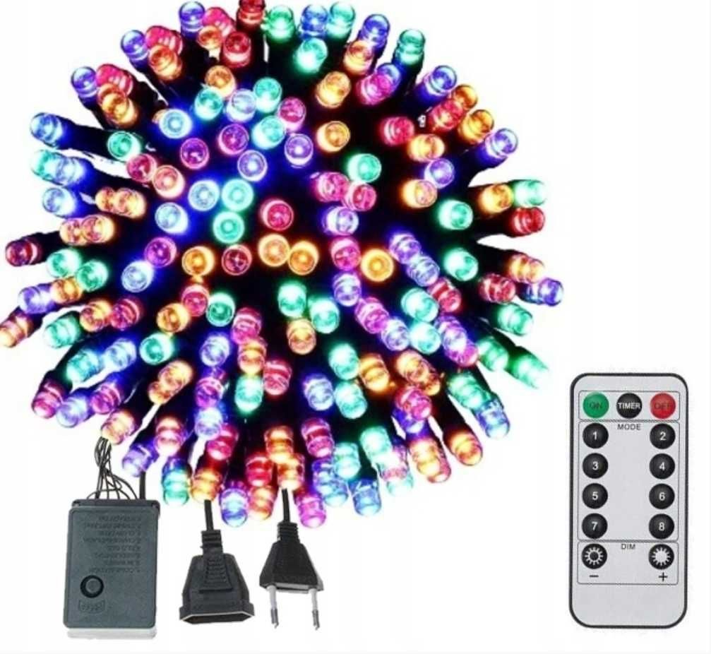Lampki choinkowe 300led NA PILOTA wielofunkcyjne pilot na choinkę