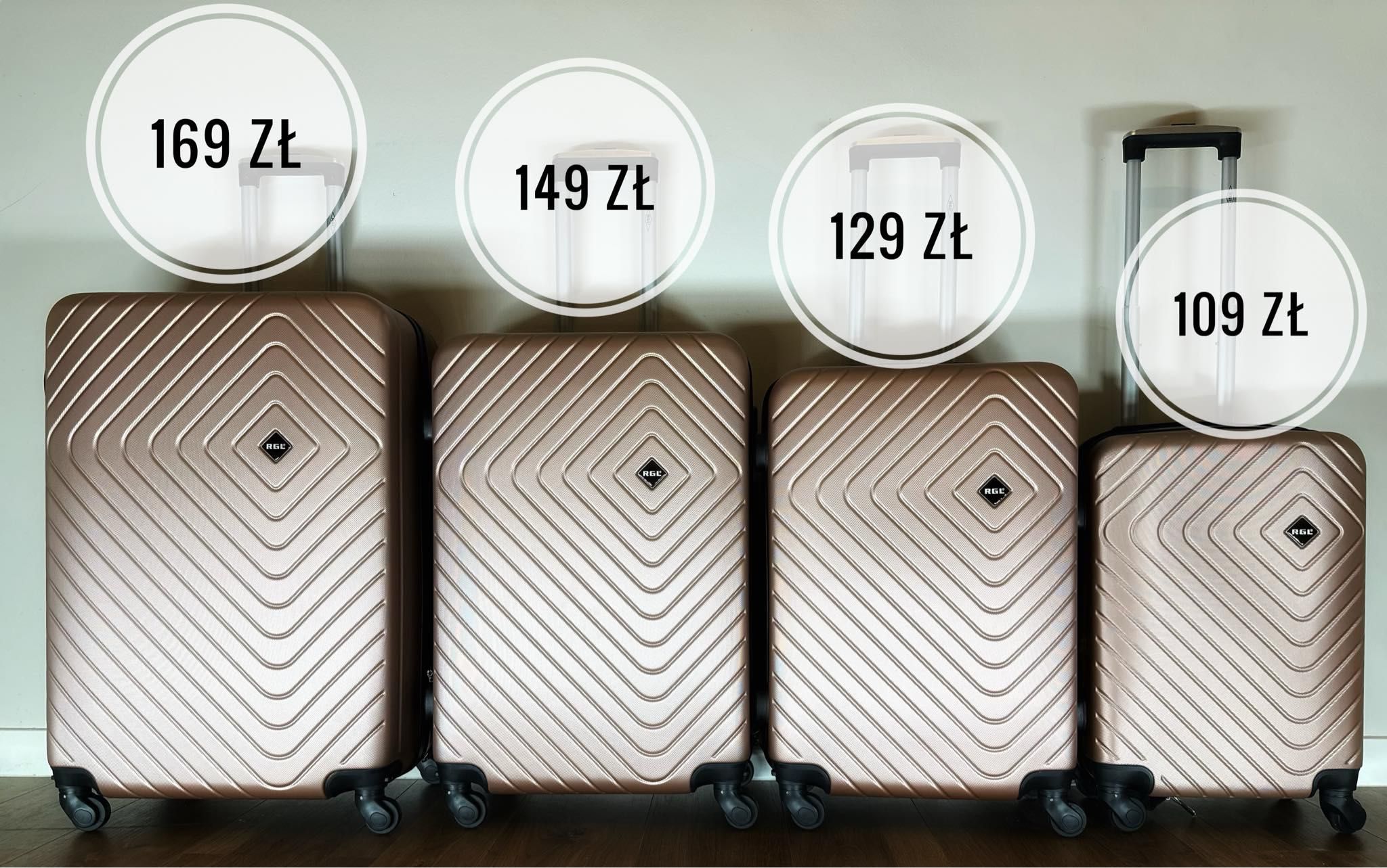 nowa średnia walizka, torba, bagaż rejestrowany 20 kg , walizki
