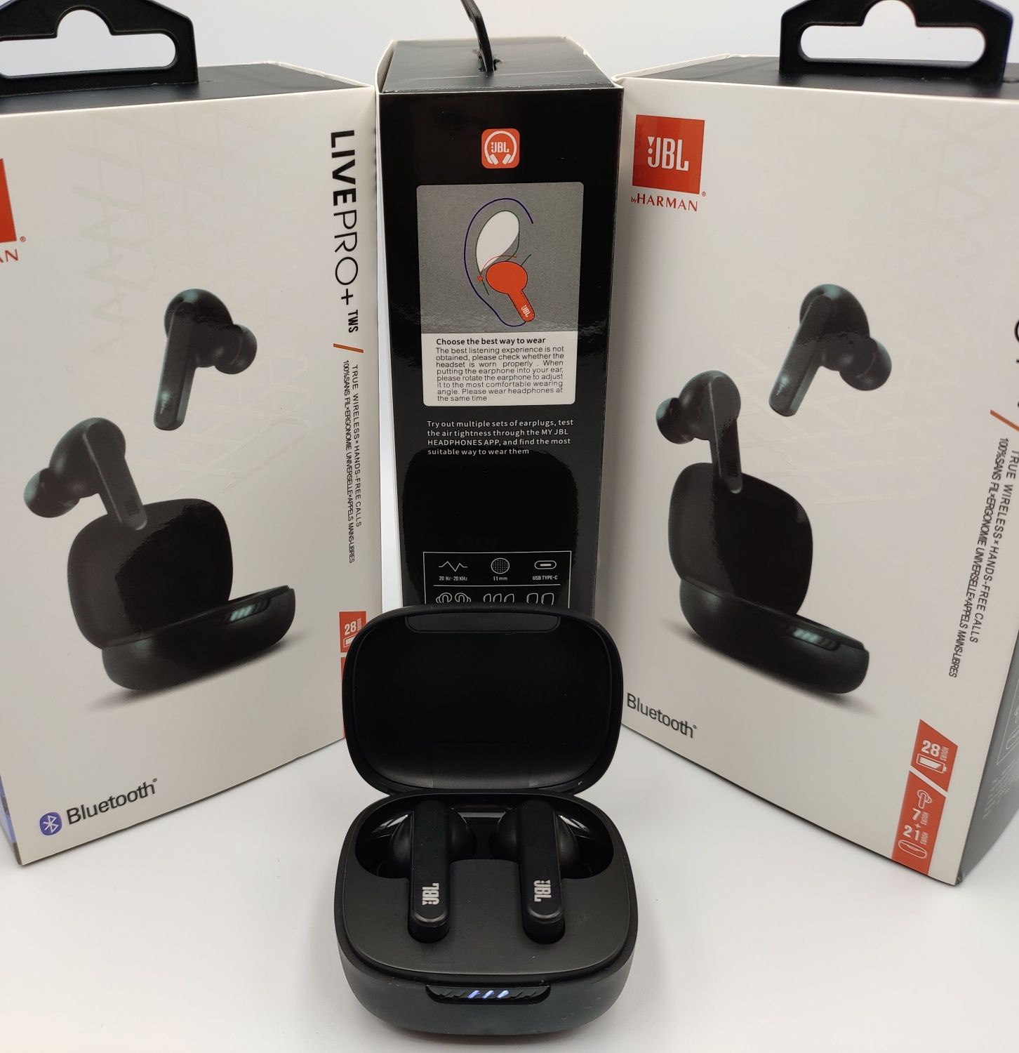Навушники безпровідні JBL Live Pro+ TWS чорного кольору