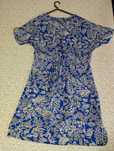 Vestido azul estampado