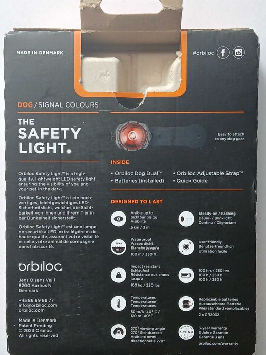 Lampka LED Orbiloc na obrożę Orbiloc Green nowy*oryginał