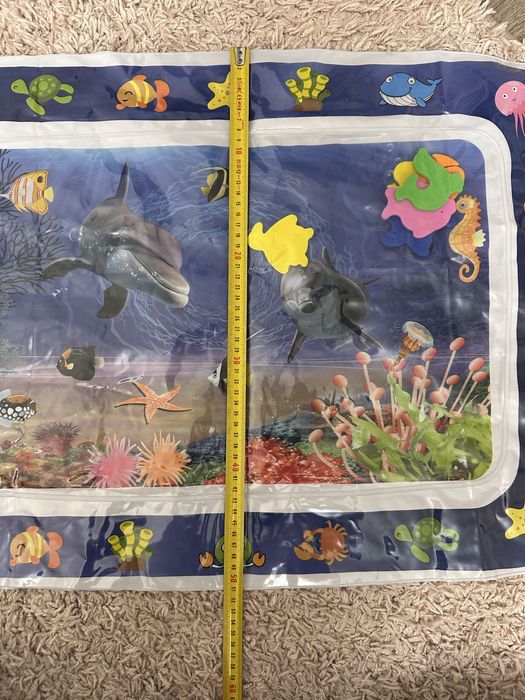 детский водный развивающий надувной акваковрик 66*50*2,5 см