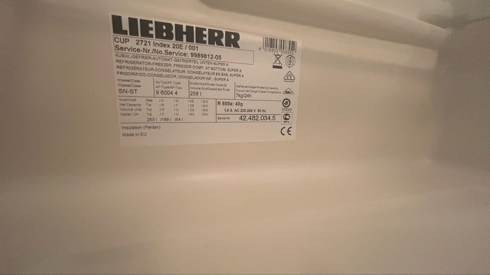 Холодильник Liebherr SN-T960044 двухкамерный