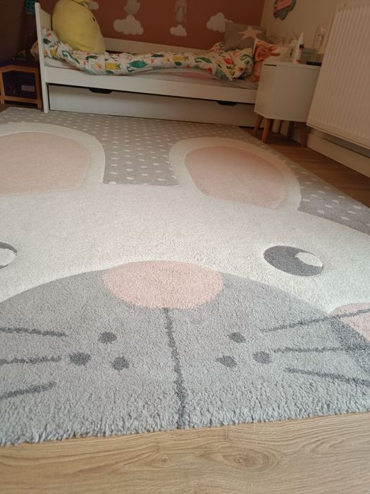 Dywan duży dziecięcy królik pastel lepre komfort
