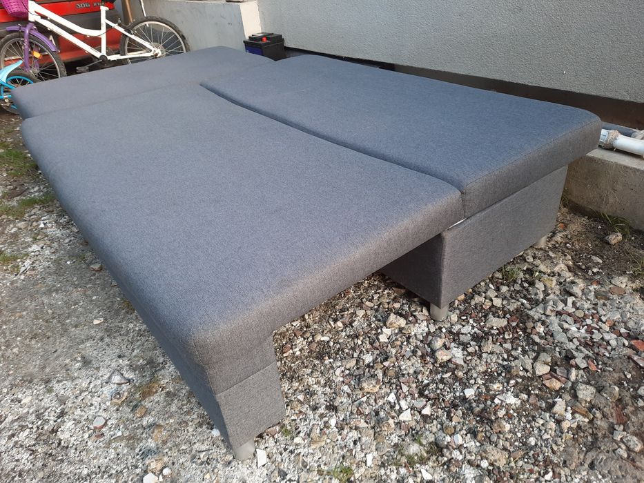 Narożnik rogówka rozkładana tapczan łózko 130 x 220 schowek na pościel